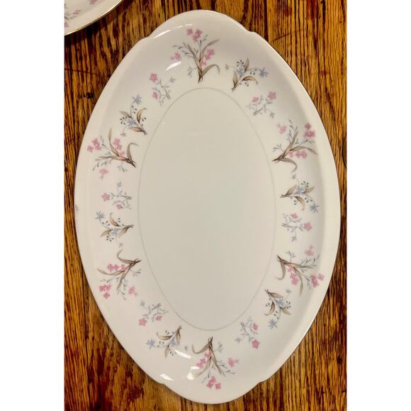 TWO Meito China LUCILLE Large / Small Oval Platters GORGEOUS! Japan Discontinued - Picture 6 of 16